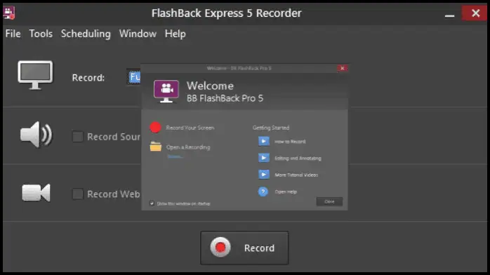 تحميل FlashBack Screen Recorder برنامج تصوير شاشة الكمبيوتر 2025 مجانا